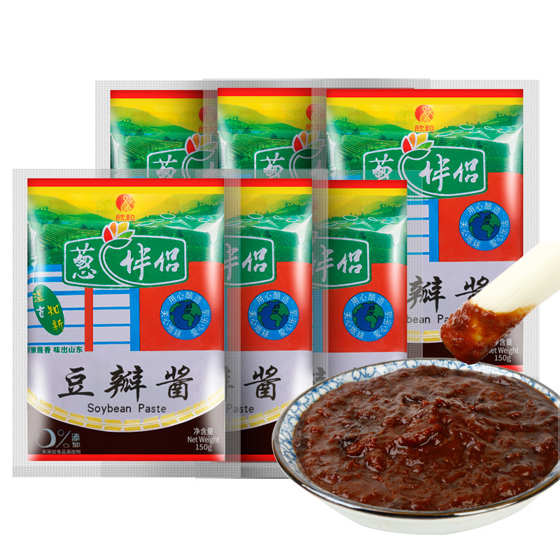 欣和葱伴侣六月香豆瓣酱甜面酱150g*6袋装 炒菜拌面酱葱蘸酱-阿里巴巴