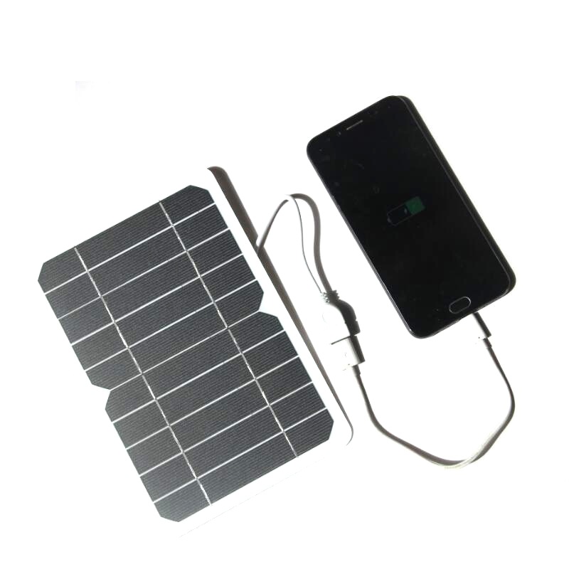 5 W5v Solar Charging Board Outdoor Solar Charger Mobile Phone Power Bank Power Bank Charger