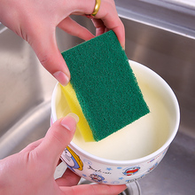 MJ4310片双面洗碗海绵百洁布高密度双层不沾油洗碗巾厨房用清洁海