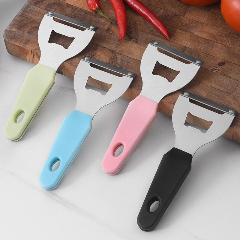 Stainless Steel Fruit and Vegetable Peeler Multi-Color Stainless Steel Peeler Kitchen Household Potato Beam Knife