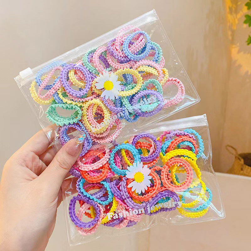 Children‘s Spiral Color Hair Rope Children Do Not Hurt Their Hair Small Size Tie Hair Rubber Band Baby Cute Rubber Band