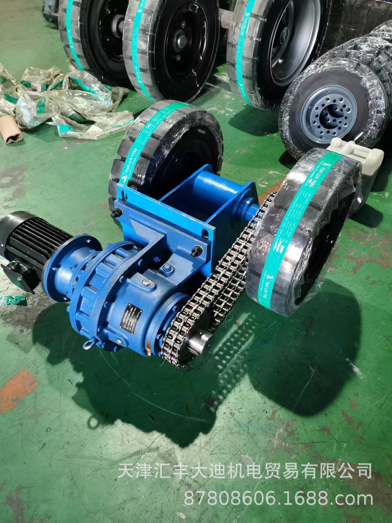 10-30吨隧道防水挂布台车实心轮560x150650x200电机驱动行走轮