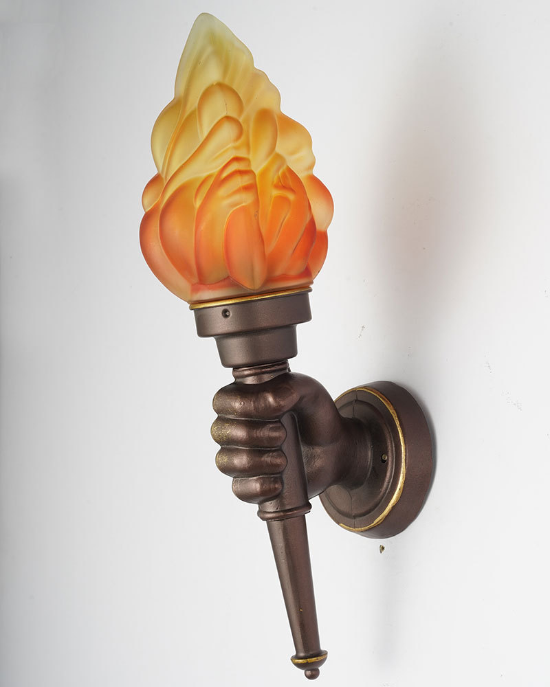 led火炬手壁灯复古墙壁挂灯民宿led户外火把灯咖啡厅户外led壁灯