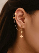 日韩欧美流行时尚个性女式简易星星耳环 批发AA3585