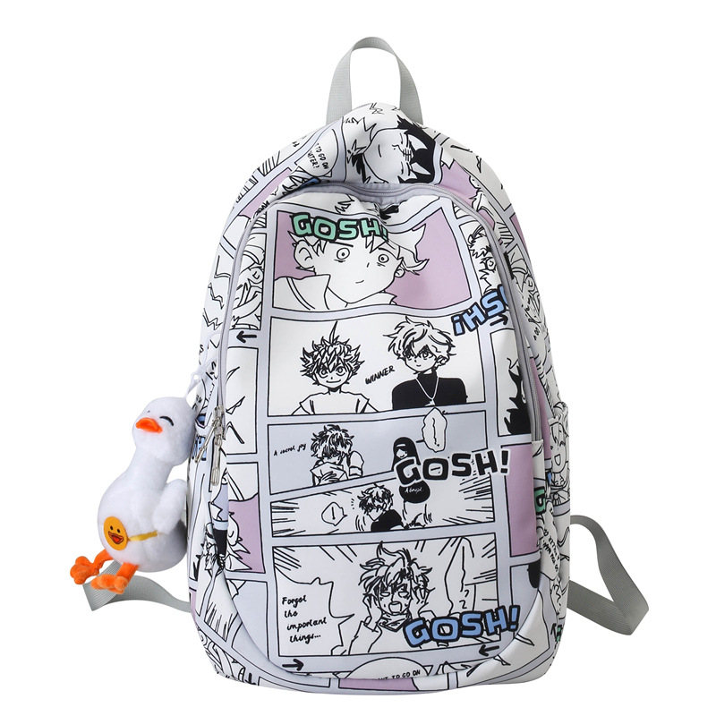 Personalized Daily Graffiti Boys and Girls Campus All-Match Ins Trendy Cool Japanese Junior High School High School and College Student Backpack