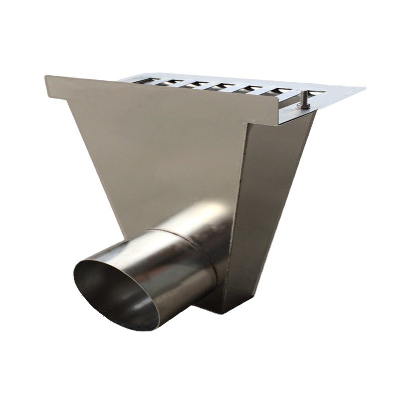 厂家定制不锈钢侧排雨水斗 女儿墙雨水斗 侧入式雨水斗加工厂家