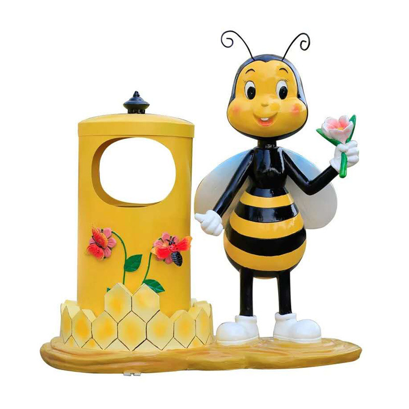 幼儿园卡通垃圾桶游乐场室外动物玻璃钢垃圾桶景区广场创意果皮箱