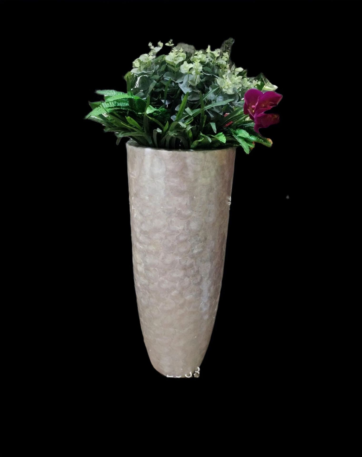 贴贝壳 落地花瓶花插 酒店客厅家居装饰摆件 婚庆礼品 003-阿里巴巴