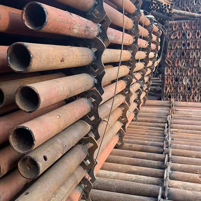 现货销售轮扣直插式脚手架 建筑管材厚壁小口径玉米架玉米囤钢管