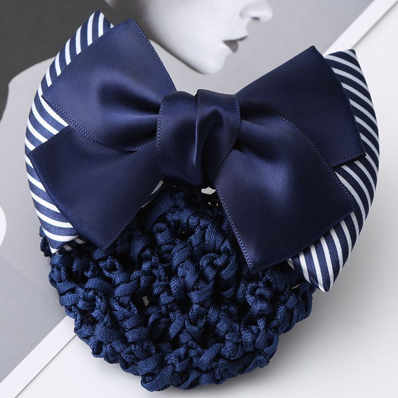 空姐气质头花女职业发网酒店护士银行服务员前台工作盘发网兜