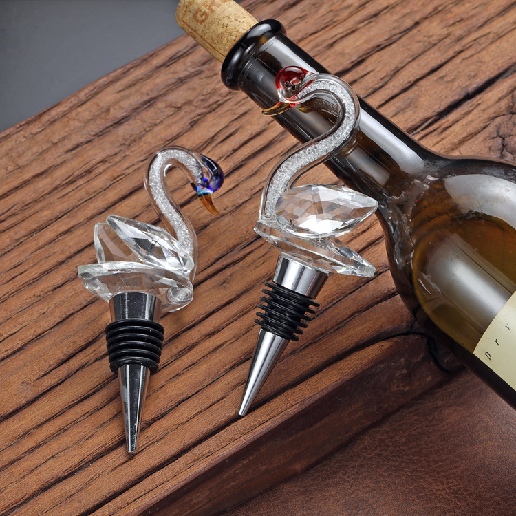 水晶天鹅红酒塞葡萄酒瓶塞家用瓶盖个性创意洋酒瓶塞密封塞