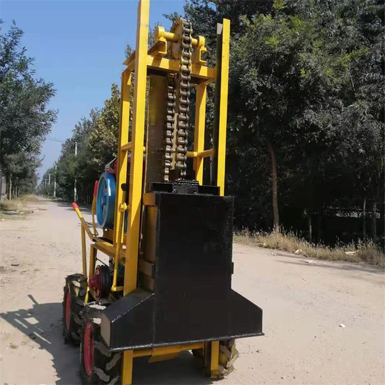 柴油打夯机自行走链式地基夯设备小型自行式柴油砸夯机器批发