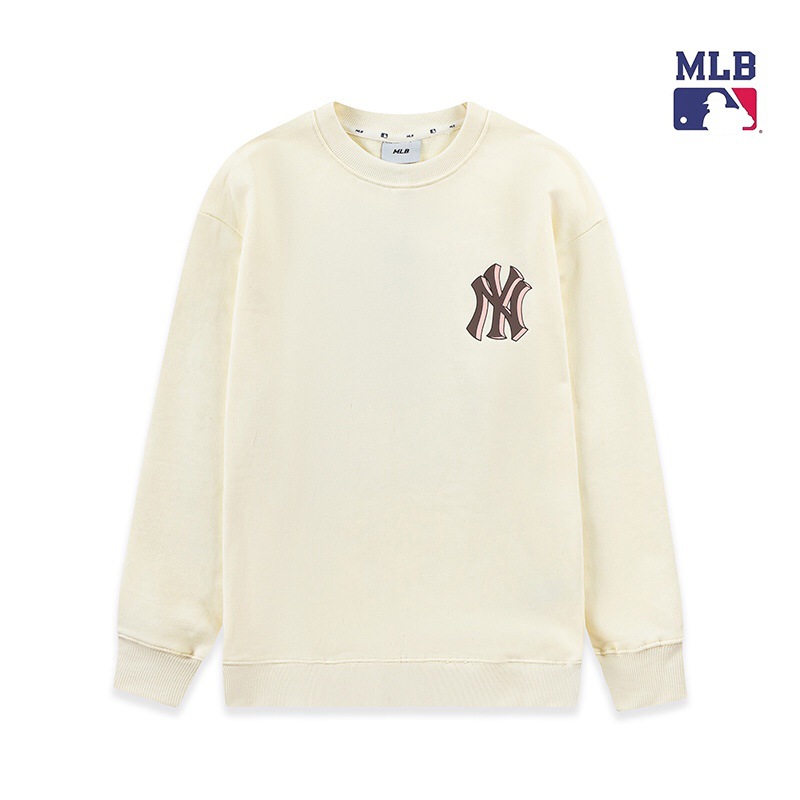 2023mlb高版本新款后背腰果花大ny印花男女情侣圆领卫衣一件代发