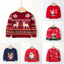 Kids Boys Cartoon Pullover Knit Sweater Girls Christmas1