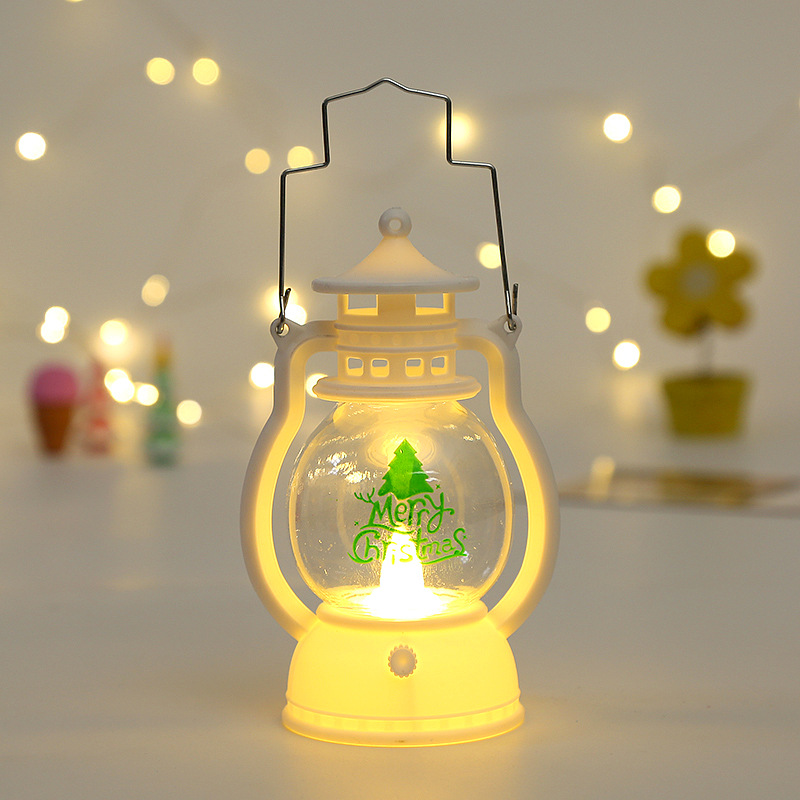 Creative Christmas Night Lights Portable Decorative Lamp Small Oil Lamp Desktop Decoration Children Primary School Student Christmas Gift Prizes