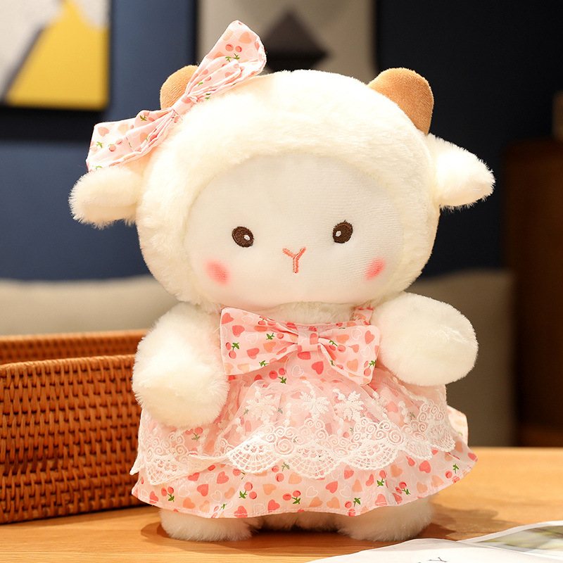 可爱小羊玩偶公仔治愈系绵羊毛绒玩具抱睡安抚布娃娃礼物厂家直销