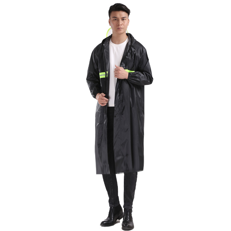 Shangqiu Raincoat Wholesale One-Piece Poncho Reflective Long Pattern Trench Coat Raincoat Hiking Labor Protection Site Rain-Proof Clothes