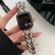 适用苹果S8智能手表腕带iwatch Ultra新款八字链合金时尚金属表带