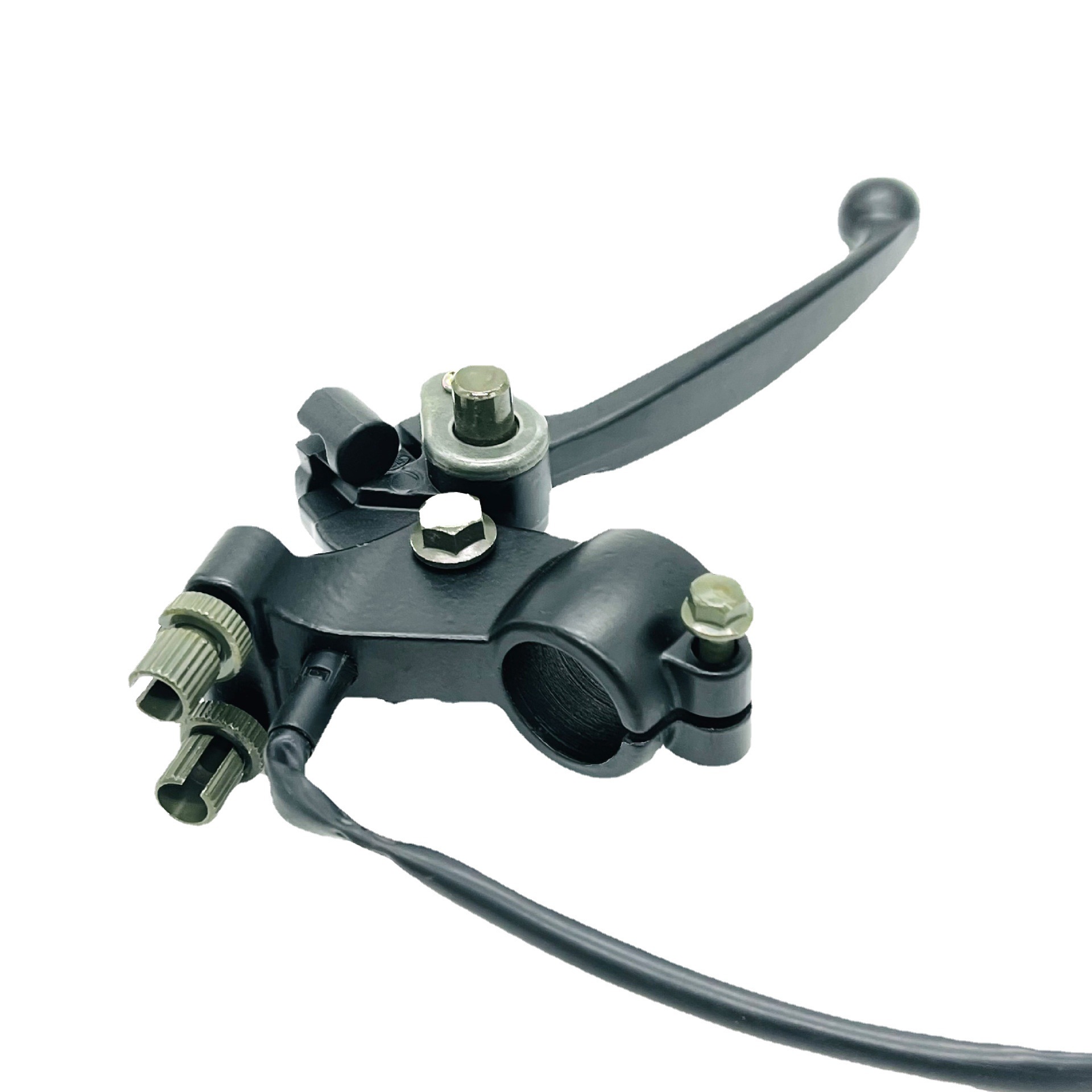 新品铝质双刹把鼓刹刹把四轮越野atv沙滩摩托车改装配件带刹车线