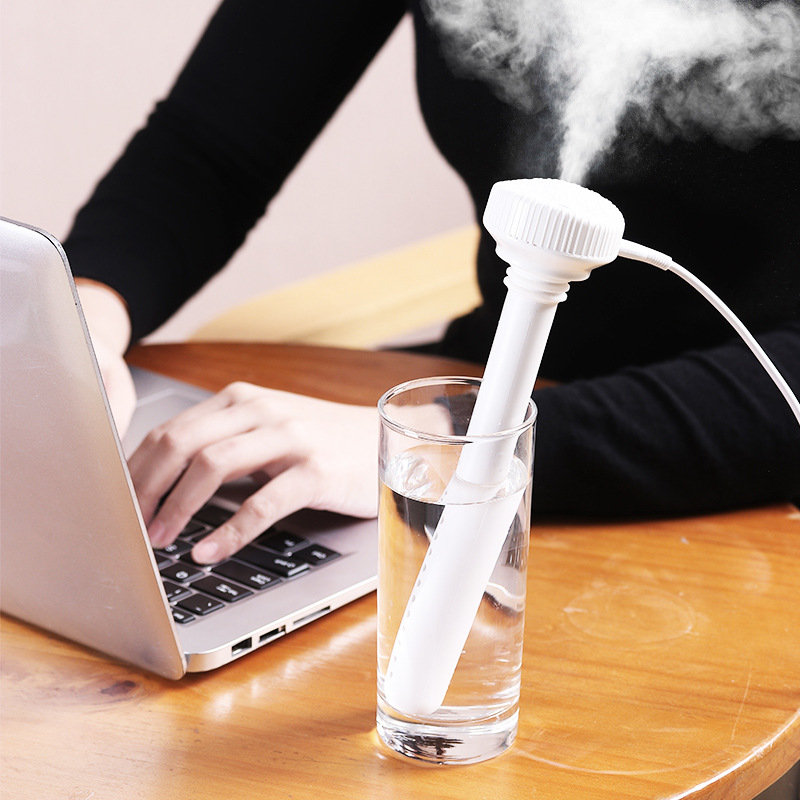 新款矿泉水加湿器便携式usb车载喷雾家用静音钻石加湿器大雾量