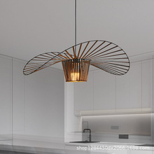 北欧吊灯个性艺术客厅casa法式创意设计主餐厅灯具卧室帽子草帽灯