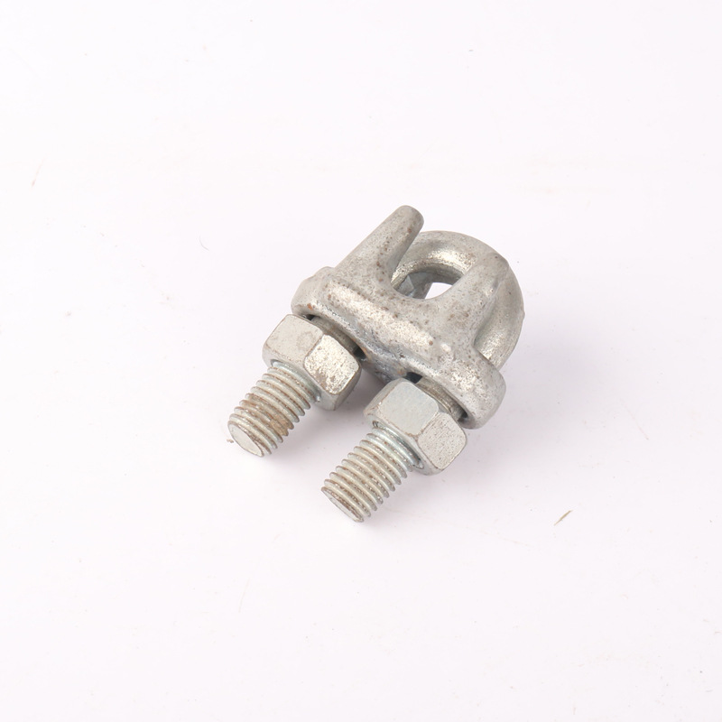 批发生产拉线金具线夹 钢丝绳配件线夹卡头 钢丝绳卡头u型卡扣