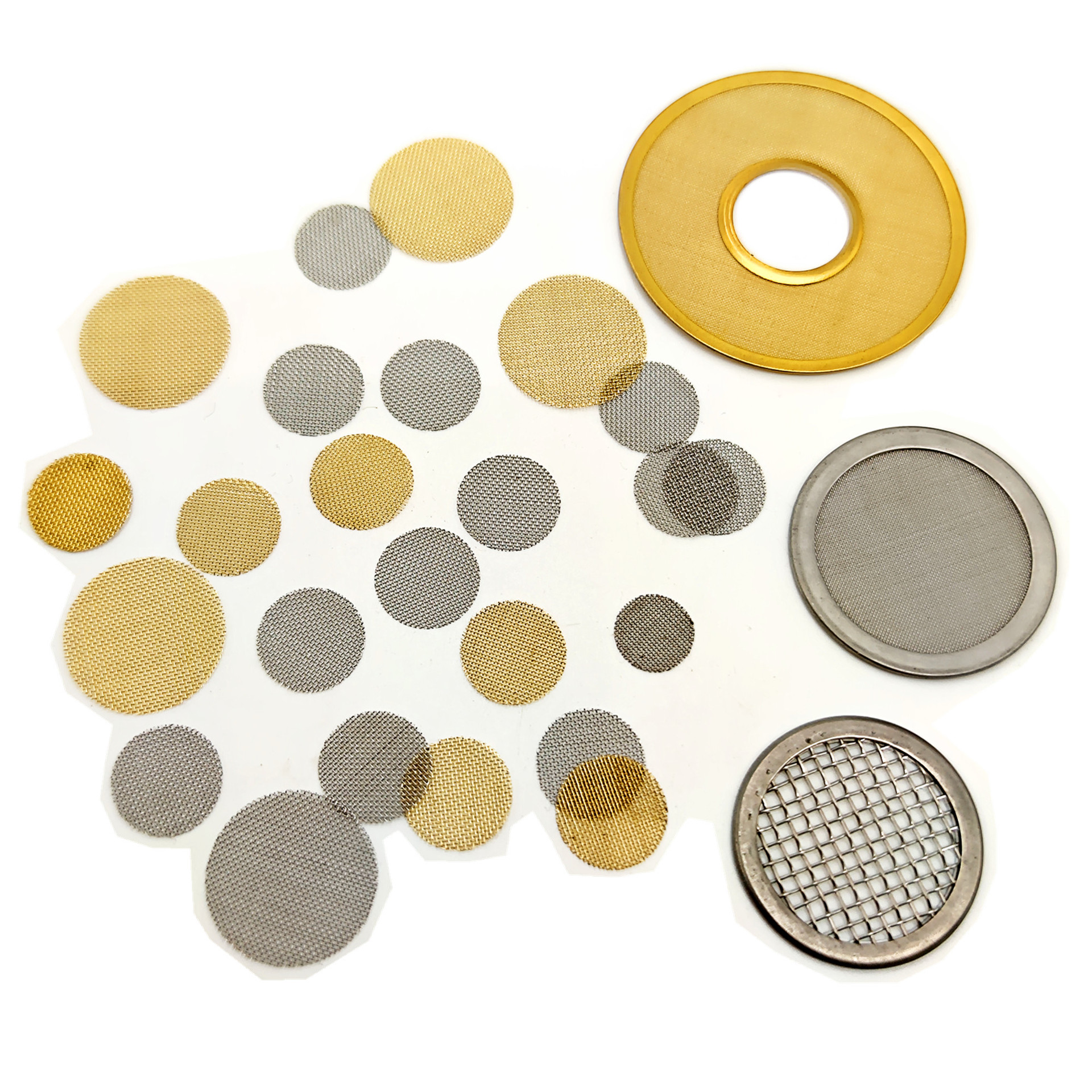 供应 过滤网片 304不锈钢圆形包边过滤网 冲圆过滤网不锈钢片网