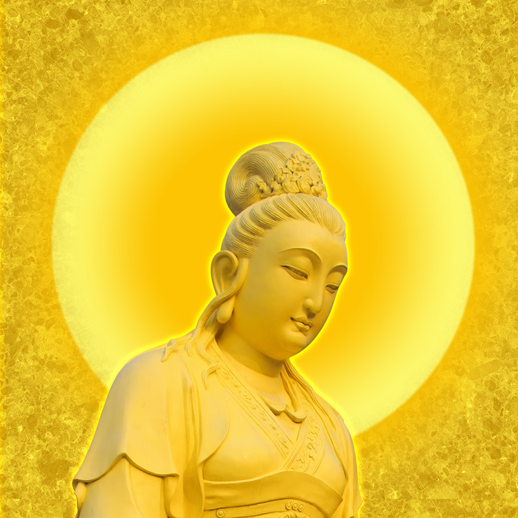 高清金身送子观音人物挂画求子观世音菩萨画像中式客厅供奉装饰画