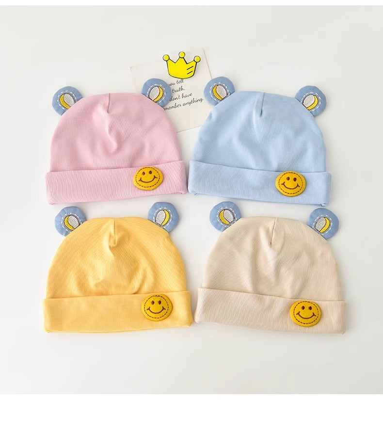 baby hat spring and autumn newborn baby beanie cap cotton infant winter sleeve cap cute super cute fontanel hat