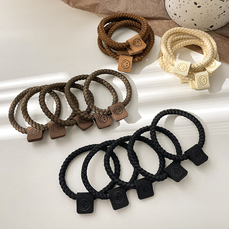 High Elastic Durable Rubber Band for Women 2022 New Tie-up Hair Headband Tie Height Ponytail Hair Ring Simple Temperament Hair Rope