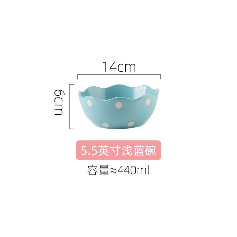 Hand Painted Ceramic Tableware Girl Cute Cup Children's Birthday Gifts Japanese Cartoon Salad Dessert Cake Bowl Plate