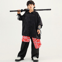 街舞儿童潮服男女童嘻哈hiphop潮酷中国风元旦少儿汉服表演出服装