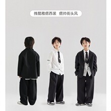 男童西装套装英伦儿童休闲小西服帅气高端12到15岁演出服