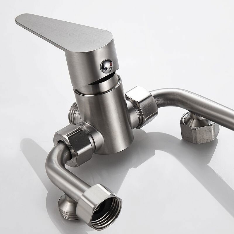 304不锈钢u型阀混水阀 冷热水阀明装阀淋浴龙头电热水器混合阀