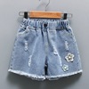 children Jeans shorts Hot pants Sand cowboy Flower Manufactor Direct selling One piece On behalf of Western style girl summer