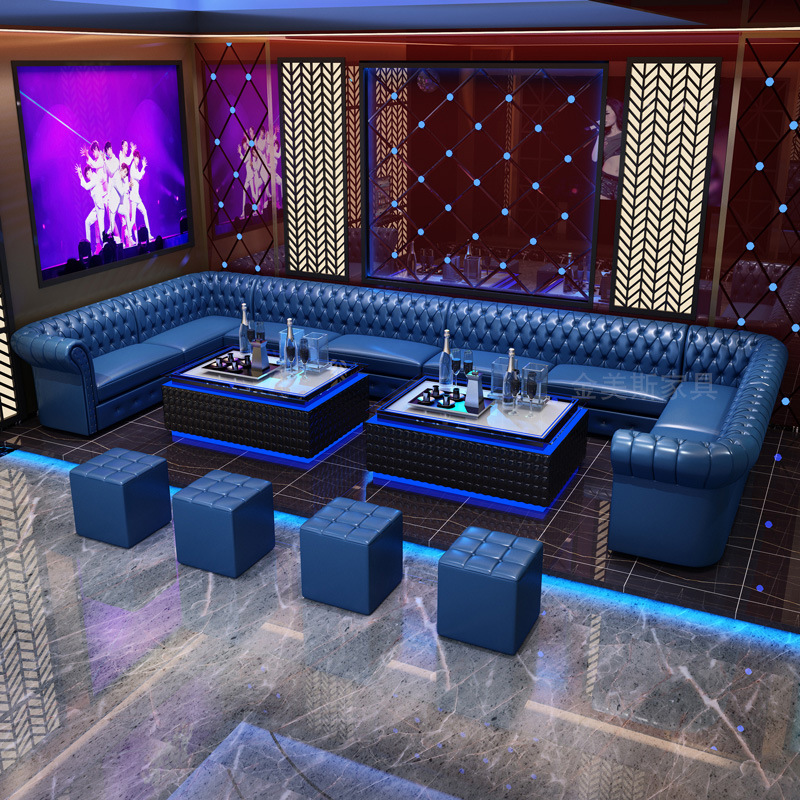 定制沙发酒吧ktv家庭影音室沙发茶几组合靠墙u型l型卡座沙发定制