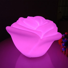 led玫瑰花氛围灯卧室七彩变色充电遥控落地夜灯大号发光花朵