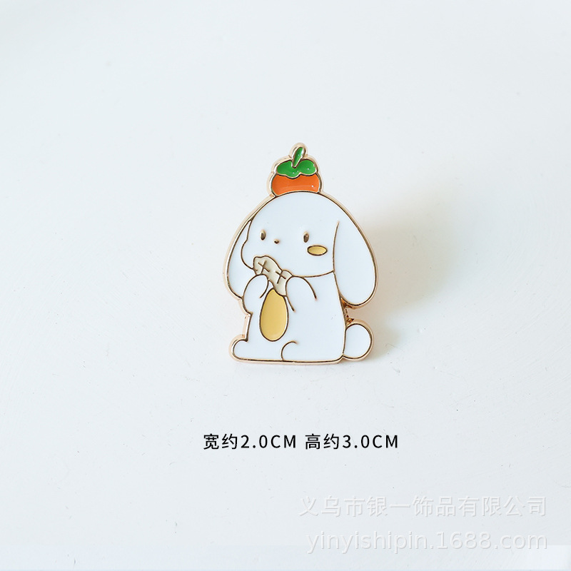 Koi Rabbit Brooch Cartoon Kiss Rabbit Badge Cute Sweet Girl Sweater Corsage Clothes Schoolbag Safety Pin