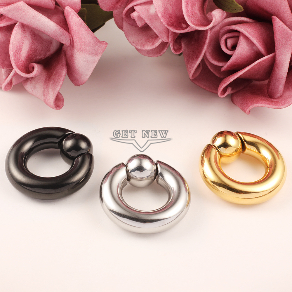 卡球弹簧球耳环乳环阴环多功能par人体穿刺环不锈钢bcr大尺寸耳扩