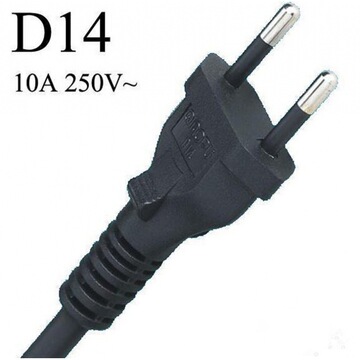 两芯巴西插头电源线 4.0-4.8铜针插头线