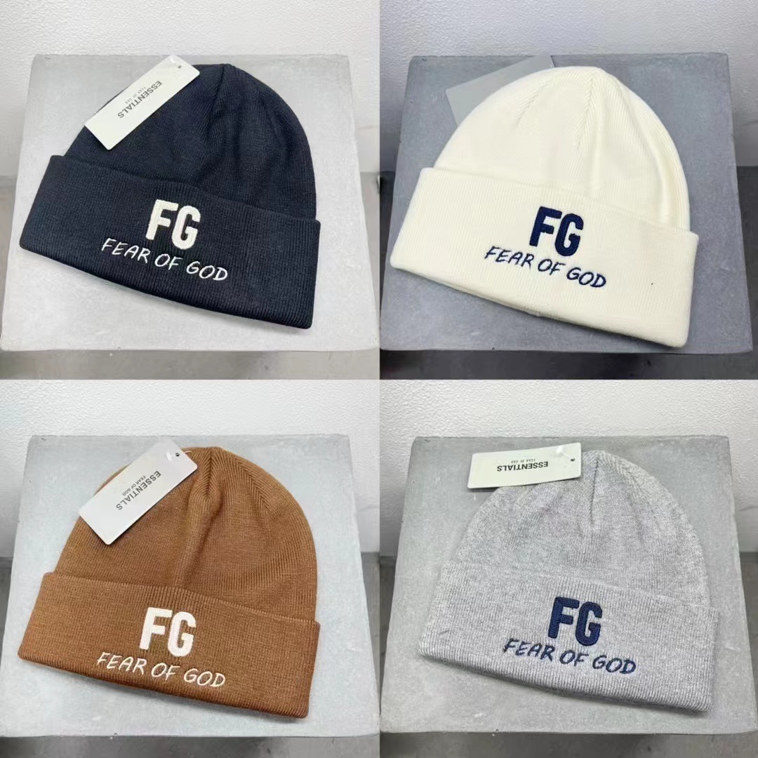 fg帽美国潮牌fog毛线帽子男女冬天加厚高街essentials冷帽包头帽
