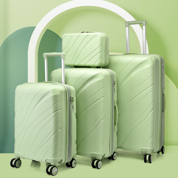 跨境新款pp材质外贸三件套四件套24寸 拉杆箱28寸抗摔耐磨行李箱