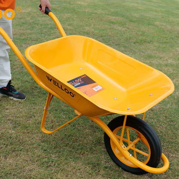工地独轮手推车加厚车斗车架建筑运砂石子搬运斗车实心轮wlb65168
