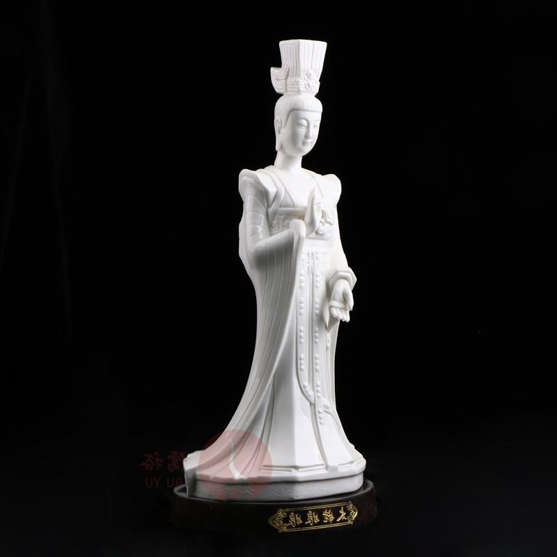 德化陶瓷福建女神太姥娘娘福鼎白茶仙子塑像供奉佛像工艺品摆件