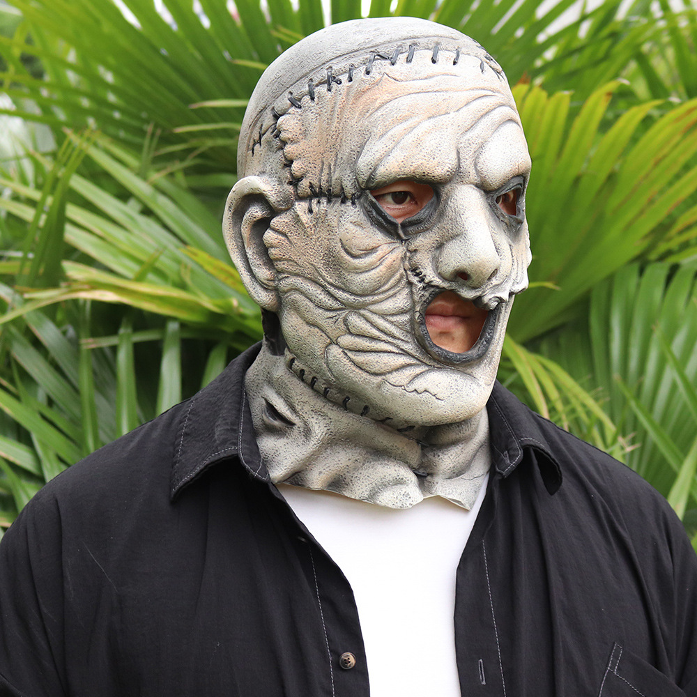 2022万圣节恐怖面具德州电锯杀人狂面具电锯狂人影视道具乳胶面具