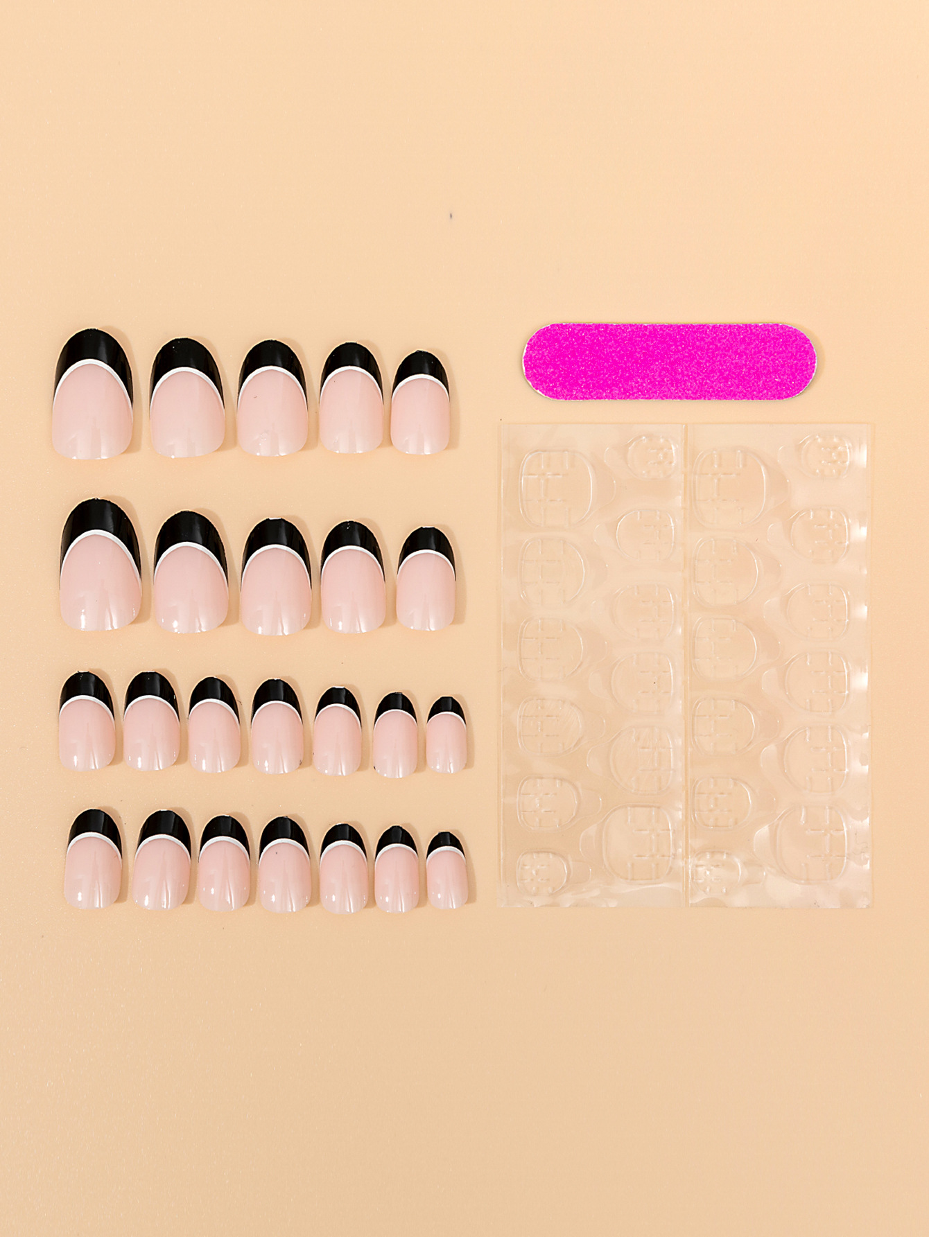 2023 New Nail Beauty Patch French Fake Nails 24 Pieces Finished Product Show Hand Length Wearable Wear Fake Nail Tip