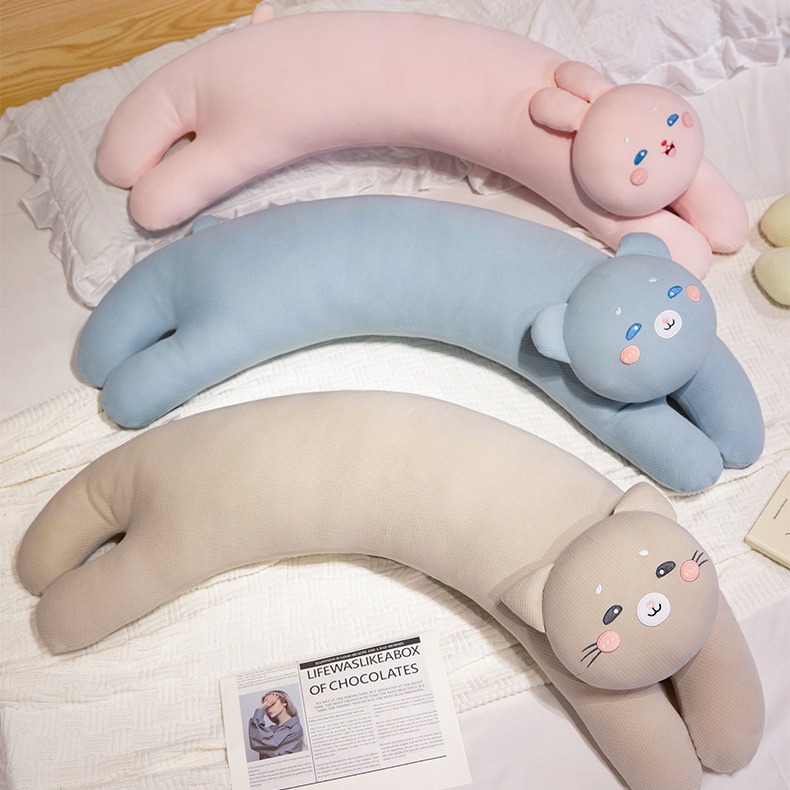 纯棉长条抱枕女生睡觉大人儿童孕妇侧睡夹腿床上抱睡玩偶公仔靠枕