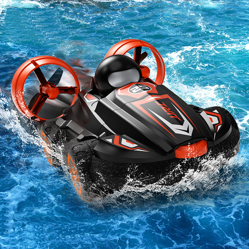 儿童水陆两栖遥控车高速电动车特技车遥控船漂移男孩夏天玩水玩具