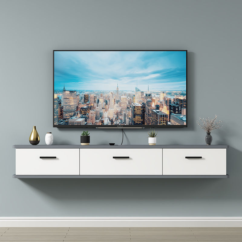 电视柜悬空壁挂家用客厅卧室悬挂电视机柜挂墙机顶盒路由器收纳柜