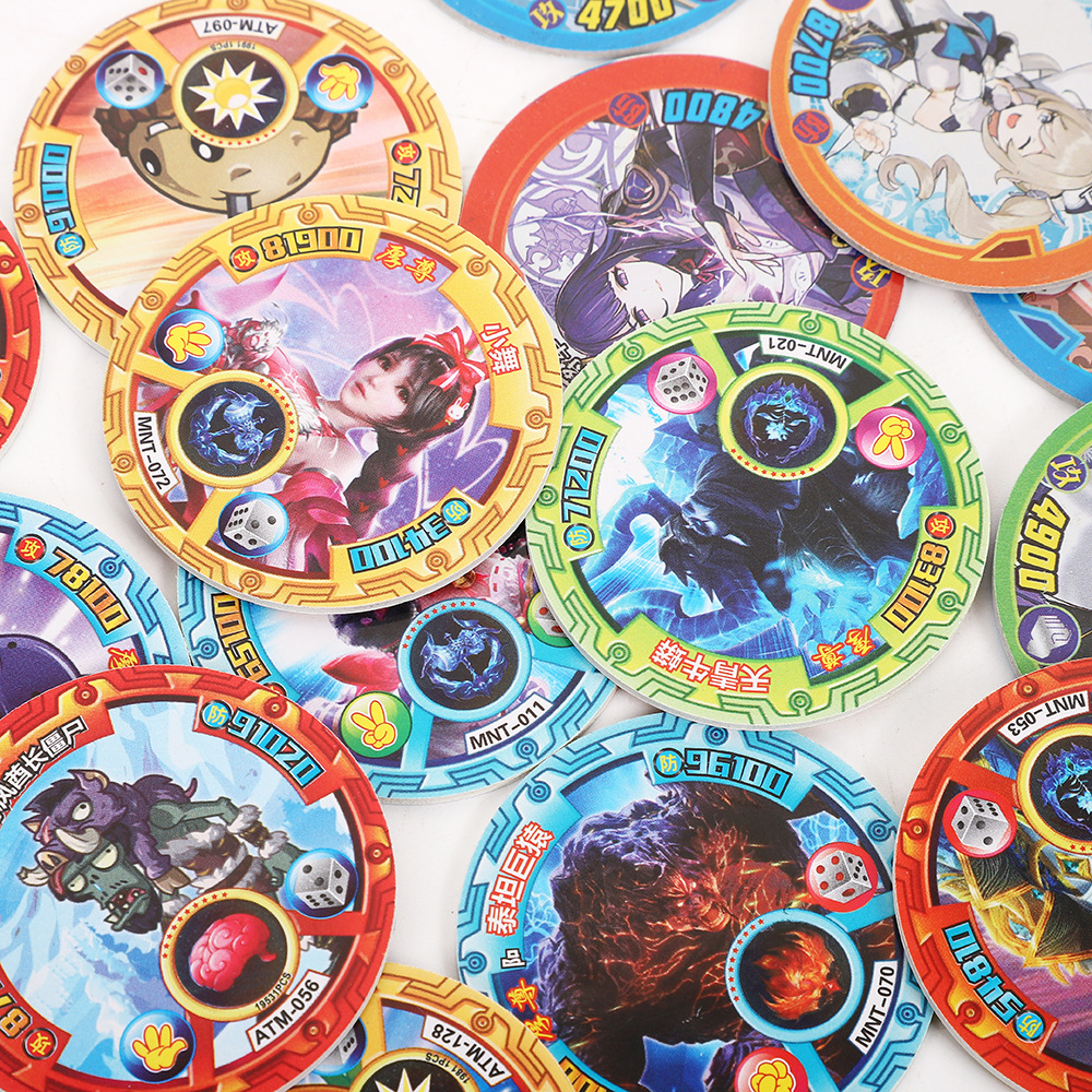 游戏圆卡塑料卡片 防水加厚游戏战斗币硬卡 小卖部学生动漫圆卡